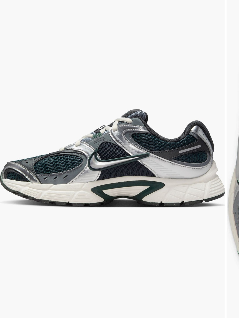 Nike Women’s V5 RNR Sneakers in Seaweed/Silver. Worn once. Great condition.
